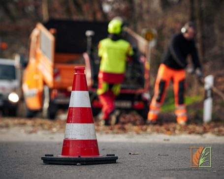 Verkehrssicherung mit Lichtraumprofilschnitt in Waldheim für die Straßenmeisterei Döbeln